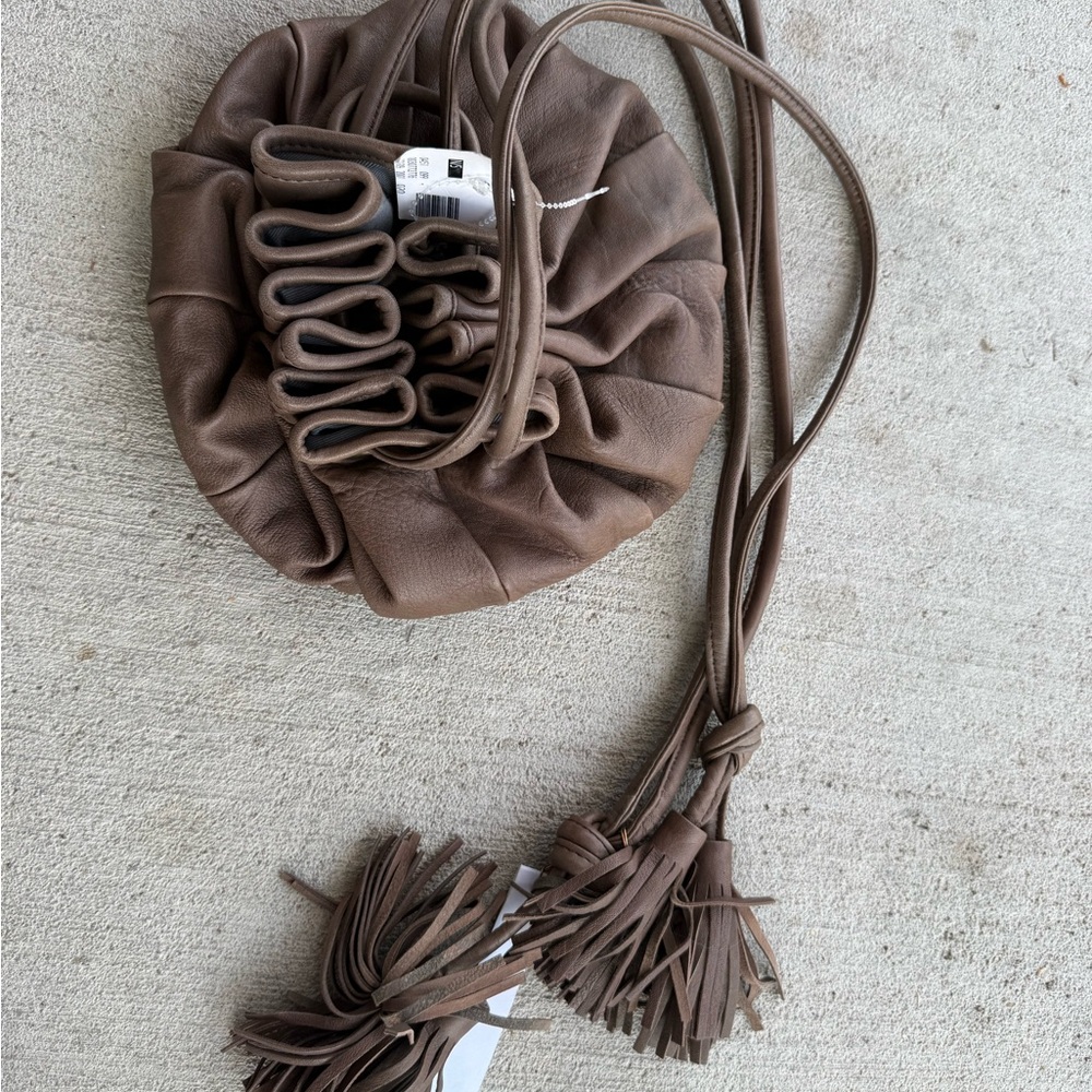 NWT malababa leather purse Brown Leather Madrid.